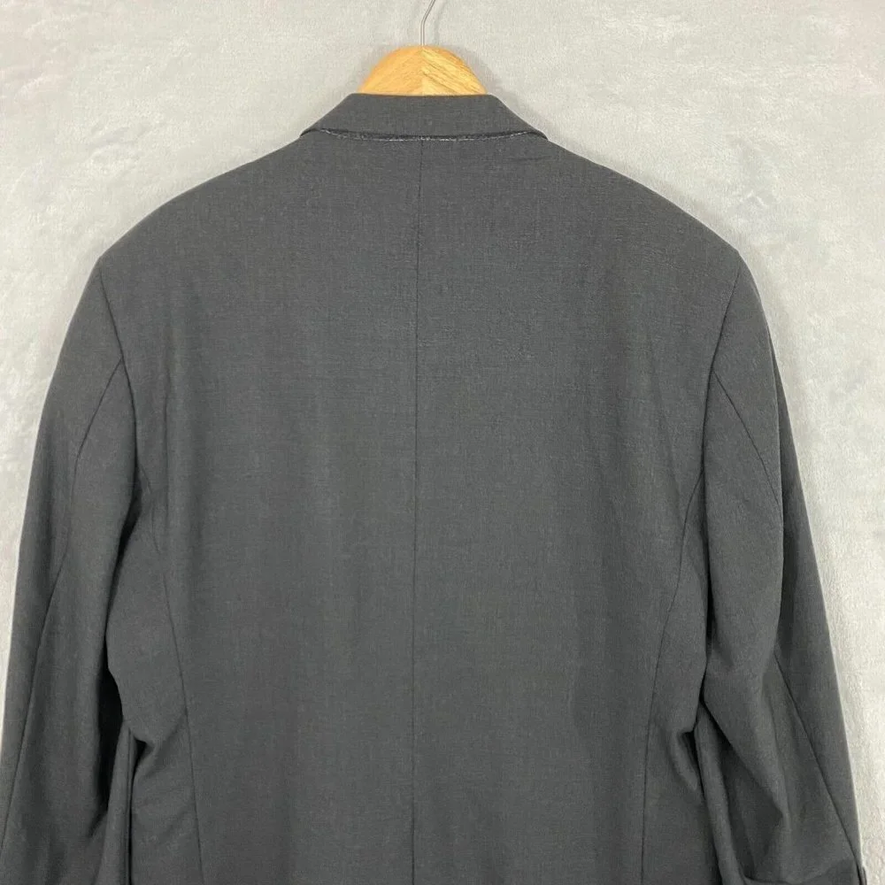Brooks Brothers Stretch Wool Blazer Sport‎ Coat Men's 46R Gray Suit Jacket